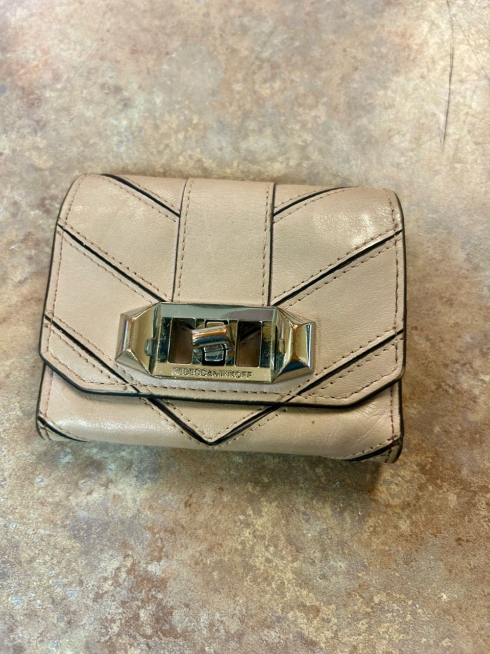 Rebecca Minkoff Small Love Quilted Wallet Signature Turn Lock Closure 4 Pockets